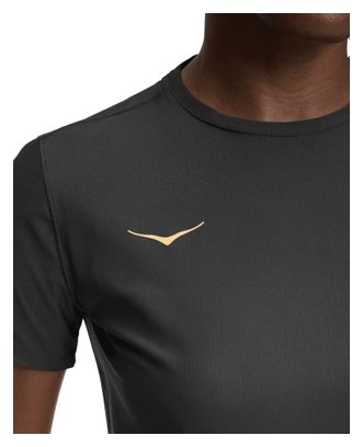 Hoka Airolite 2.0 Kurzarmtrikot Schwarz/Gold Women