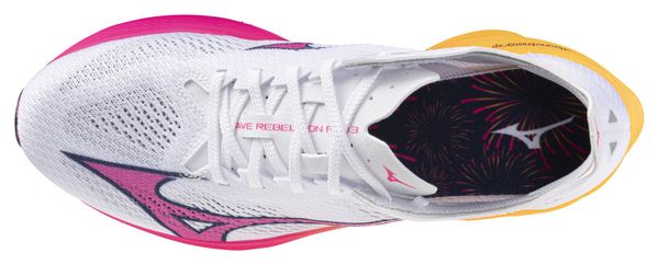 Mizuno Wave Rebellion Pro 3 Running Shoes White/Pink/Orange Unisex