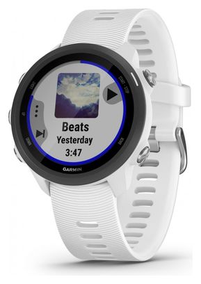 Reloj GPS Garmin <p> <strong>Forerunner 245 Music</strong></p>blanco con pulsera de silicona blanca
