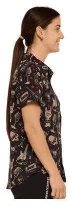 Camicia donna nera Dharco Tech Party RocknRolla