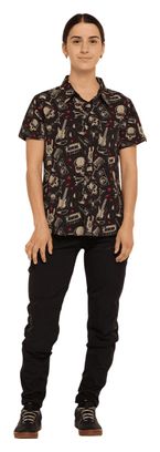 Camicia donna nera Dharco Tech Party RocknRolla