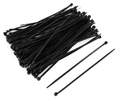 VAR Pack of 100 Rilsan Collars 200 x 2.5mm Black