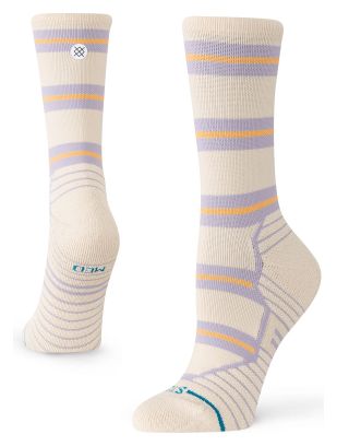Stance Mid Crew Beam Stripe sokken Beige/Paars/Oranje
