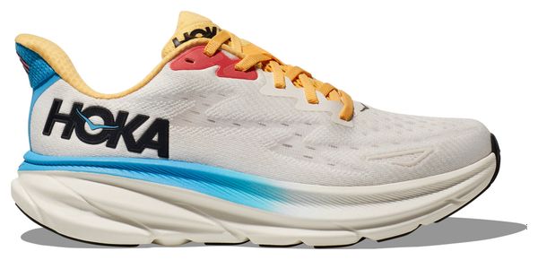 Hoka Clifton 9 Running Shoes White Multicolor Women's