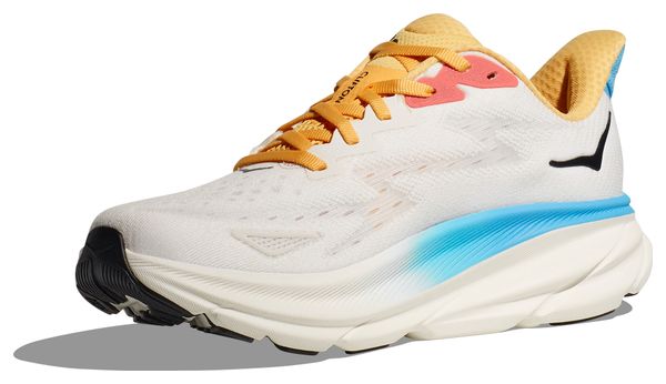 Hoka Clifton 9 Running Shoes White Multicolor Women's