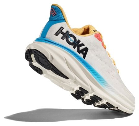 Hoka Clifton 9 Running Shoes White Multicolor Women's