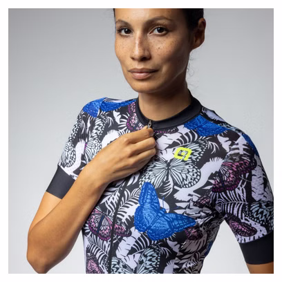 Maillot de manga corta para mujer Alé Vanessa Azul/Negro