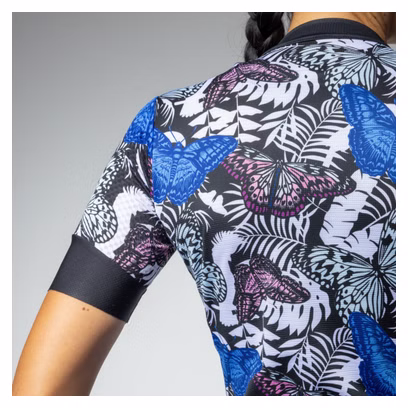 Maillot de manga corta para mujer Alé Vanessa Azul/Negro