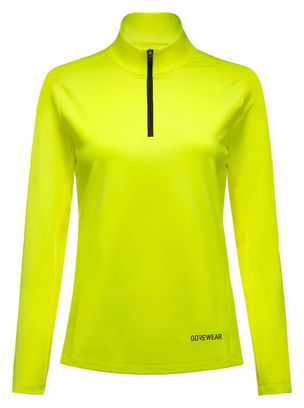 Maillot Manches Longues Femme Gore Wear 1/4 Zip Everyday Jaune