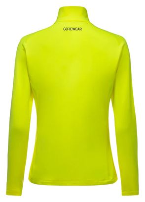 Langarm Trikot Women Gore Wear 1/4 Zip Everyday Yellow