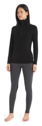 Baselayer Damen Icebreaker 1/2 Zip Merino 260 Tech Schwarz