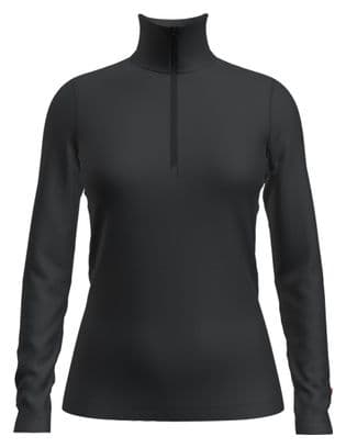 Baselayer Damen Icebreaker 1/2 Zip Merino 260 Tech Schwarz