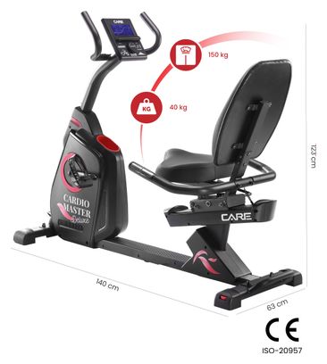 Vélo semi allongé - CARE - CARDIO MASTER DELUXE