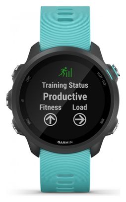 Garmin Forerunner 245 Music GPS Watch Black with Water Green Silicone Wristband