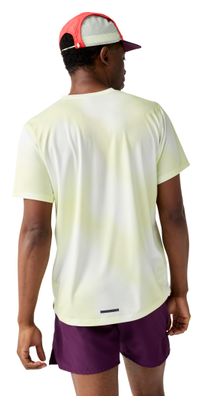 Brooks Dash Printed Kurzarm-Shirt für Herren, gelb