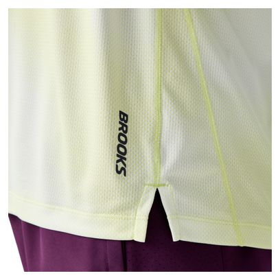 Brooks Dash Printed Kurzarm-Shirt für Herren, gelb