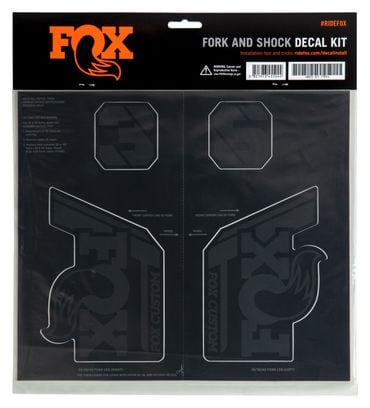 Kit de adhesivos para horquilla y amortiguador Fox Racing Shox Negro