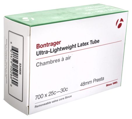 BONTRAGER Tube Ultra Lite Latex 700x25 25C Valve Presta 48mm