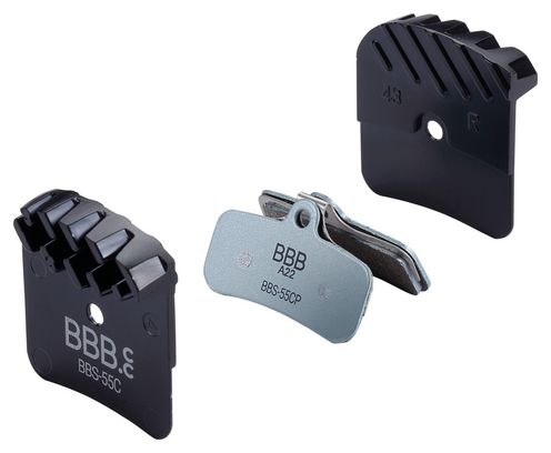 Paire de Plaquettes BBB DiscStop Coolfin Organiques pour Shimano Saint