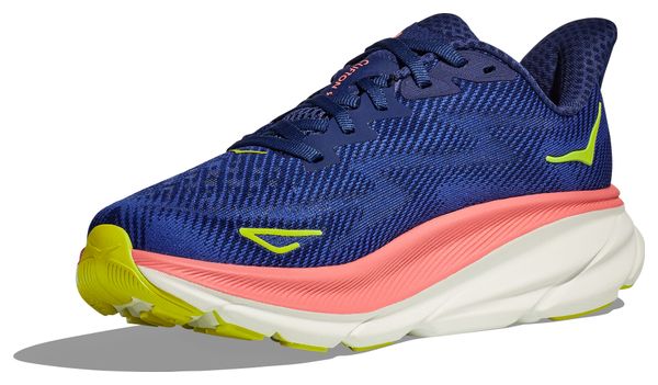 Hoka One One Clifton 9 Running Schuhes Coral Blue Women