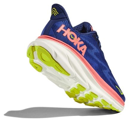 Hoka One One Clifton 9 Running Schuhes Coral Blue Women