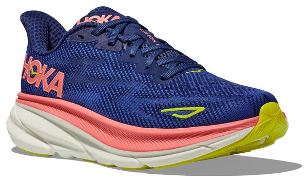 Hoka One One Clifton 9 Running Schuhes Coral Blue Women