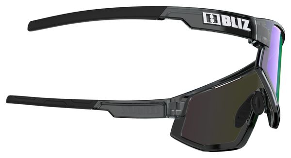 BLIZ Lunettes Fusion Matt Light Grey Smoke w Ice Blue Multi