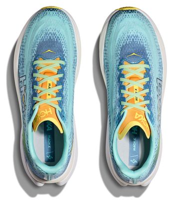 Chaussures Running Hoka One One Mach X Bleu Vert Homme