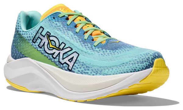 Chaussures Running Hoka One One Mach X Bleu Vert Homme