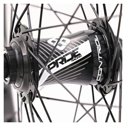 Roues Carbone Pro Pride Wave Mat Gris Moyeu Pride Control Noir 36h