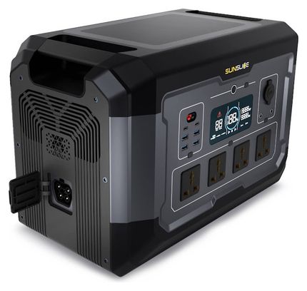 Station d'Énergie Portable Sunslice Gravity 2048 2048Wh 2500W LiFePO4 Extensible Noir