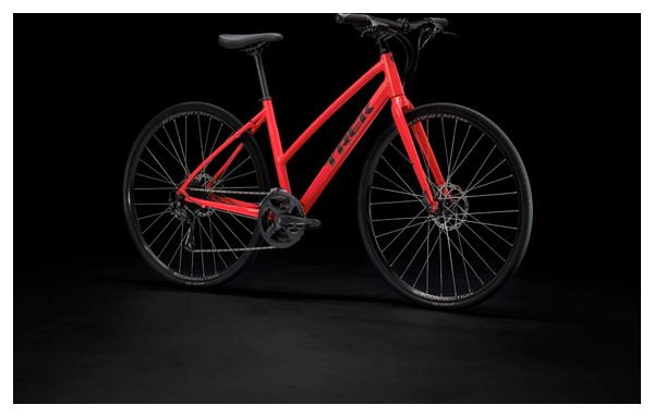 Produit Reconditionné - Vélo Fitness Trek FX 2 Disc Shimano Acera/Altus 9V 700 mm Rouge Viper 2023