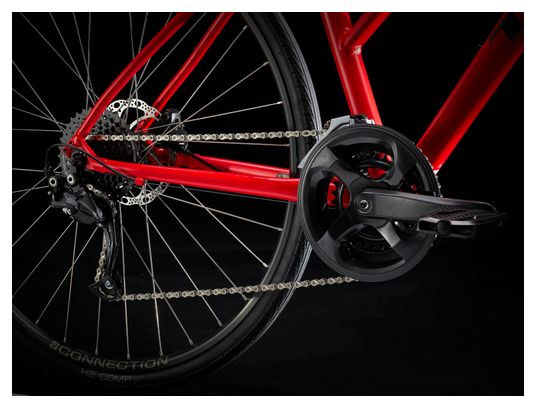 Produit Reconditionné - Vélo Fitness Trek FX 2 Disc Shimano Acera/Altus 9V 700 mm Rouge Viper 2023