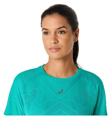 Maillot manches courtes Asics Metarun Bleu Femme