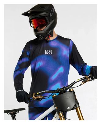 Heren Dharco Race Lange Mouw Jersey Blauw Zwart