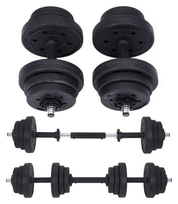 Kit haltères musculation poids ajustable avec barre d’extension supplémentaire 10 kg 20 kg pour hommes et femmes musculation prise de masse à la maison 1 paire
