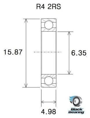 Roulement B3 - BLACKBEARING - R4-2Rs