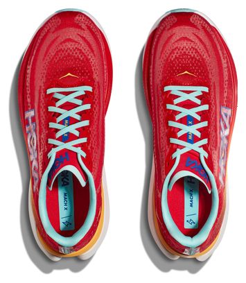 Hoka One One Mach X Rot Blau Damen Laufschuhe