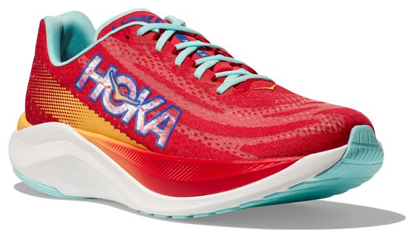 Hoka One One Mach X Rot Blau Damen Laufschuhe