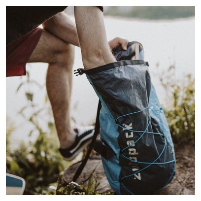 Sac à dos pliable étanche 12L turquoise Zulupack