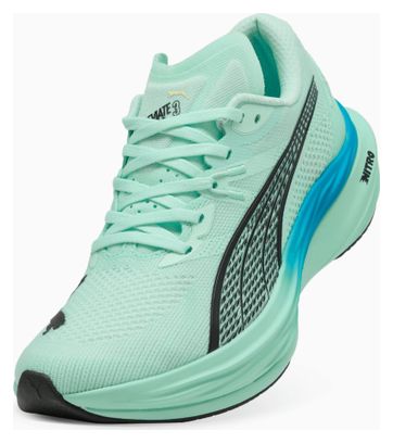 Chaussures Running Puma Deviate Nitro 3 Vert/Bleu Homme