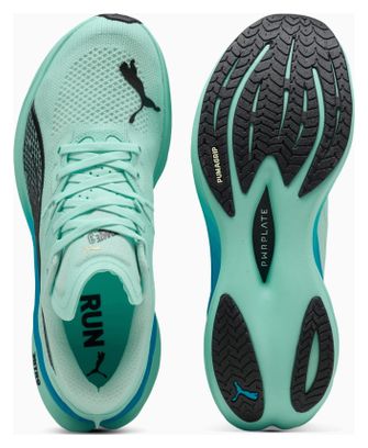 Chaussures Running Puma Deviate Nitro 3 Vert/Bleu Homme