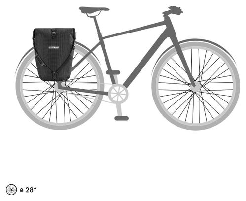 Bolsa para bicicleta Ortlieb Back-Roller High Visibility Quick-Lock3.1 20L Negra Reflex