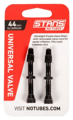 Paire de Valves Tubeless Stan's Alloy Valves Presta Noir