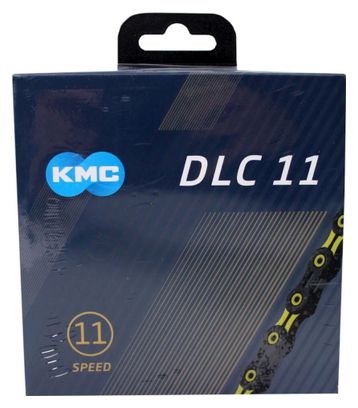 KMC Chaîne de vélo Dlc11 Noir/Jaune 118 maillons