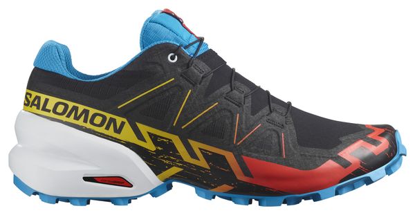 Salomon Speedcross 6 Black Red Blue Men's Trail Shoes