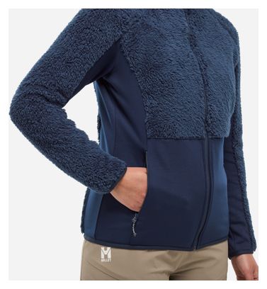 Sudadera polar Millet Chamonix Highloft con capucha, azul, para mujer