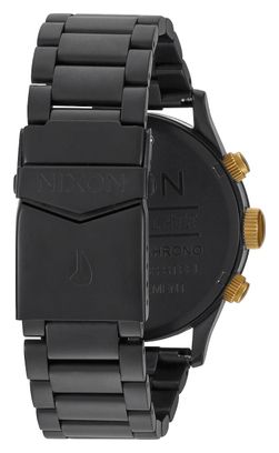 Unisex-Uhr Nixon Sentry Chrono Matte Schwarz/Gold