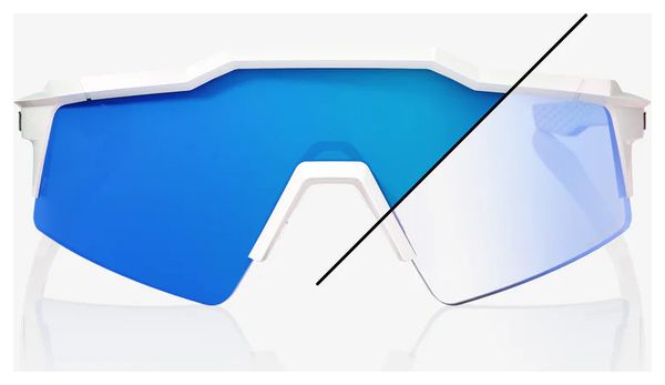 Speedcraft Bastille Pearl White Glitter - Blue Mirror Photochromic