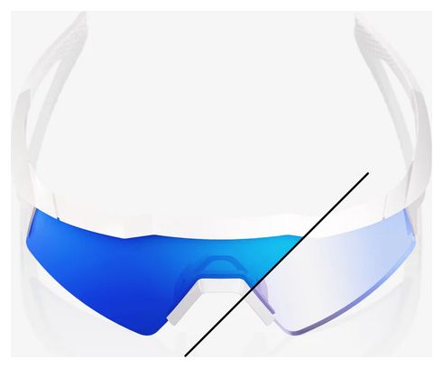 Speedcraft Bastille Pearl White Glitter - Blue Mirror Photochromic